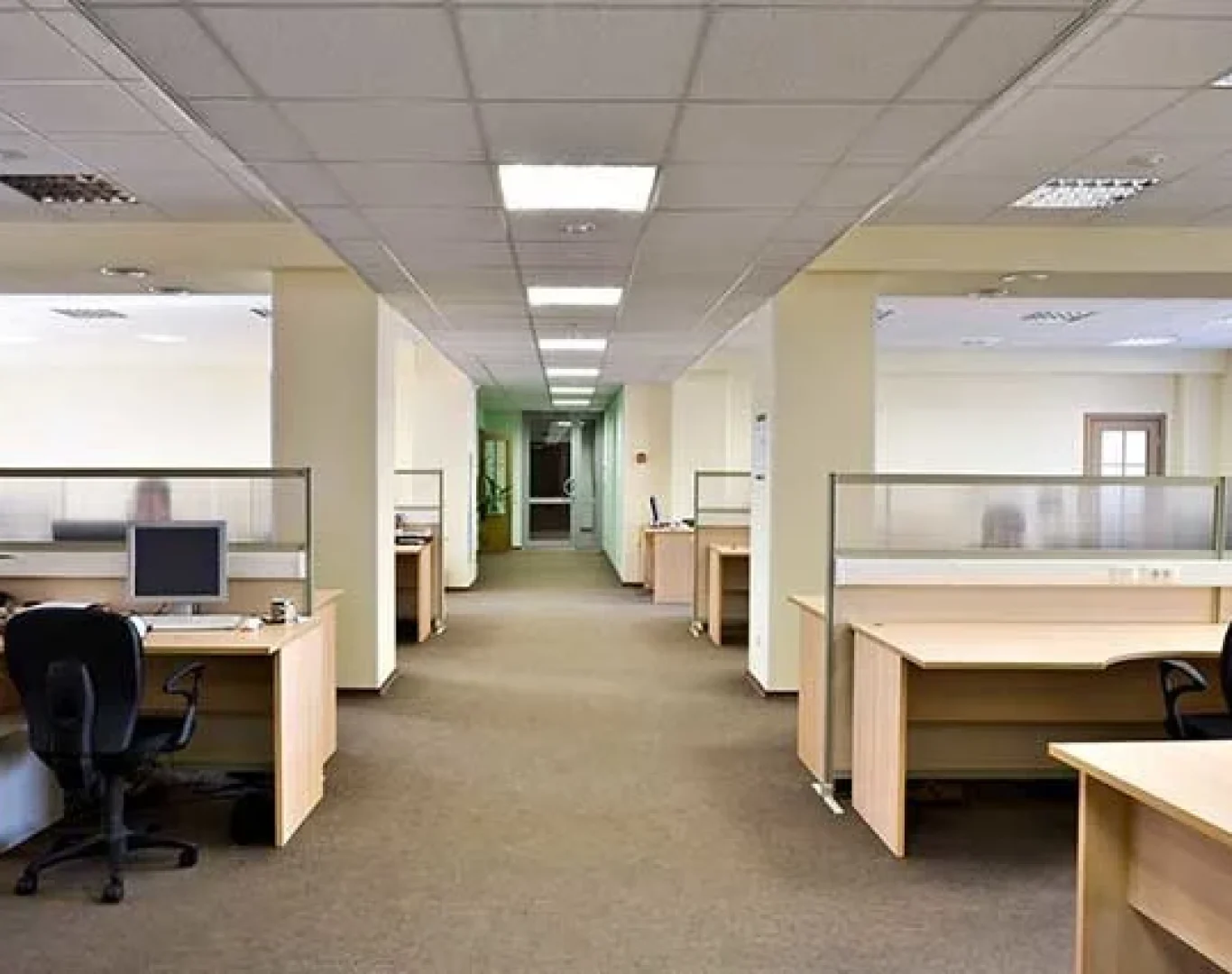 Apex Home Cleaning staff sanitizing retail spaces in Toronto, ON, with precision.