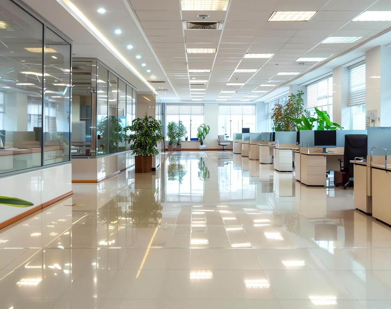 Apex Home Cleaning staff sanitizing retail spaces in Toronto, ON, with precision.